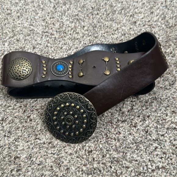 Medium Accessories - Brown leather belt length 42 inches wide 2- 2.5 inches